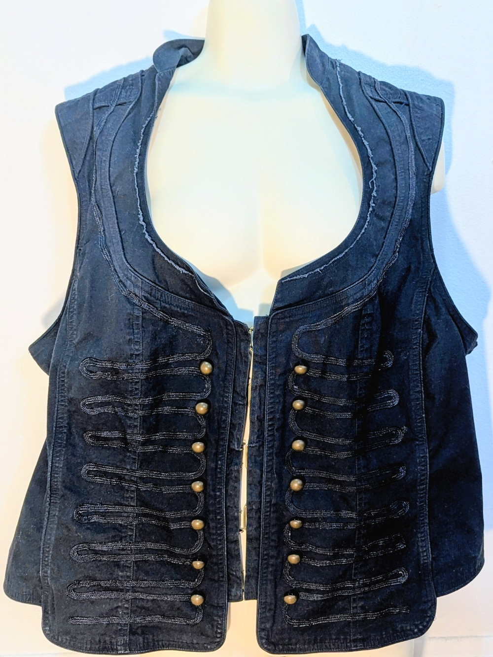 MXM Black Military Hussar Vest Size 20 XL/XXL / Gilet militaire noir T20